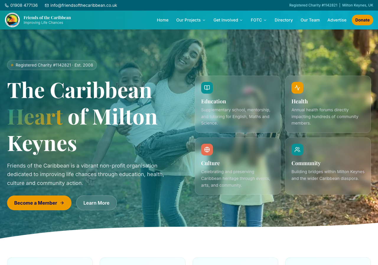 Homepage preview of Friends of the Caribbean