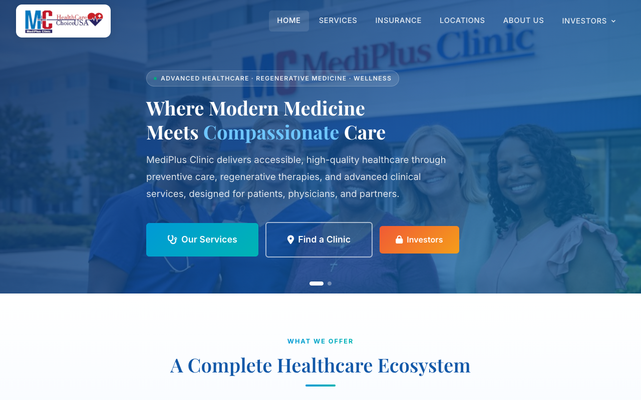 Homepage preview of Mediplus Clinic Franchise
