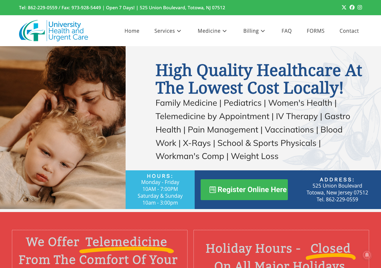 Homepage preview of UHUCNJ